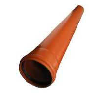 Труба ПВХ канализация 110х3,2х0,5м  (оранжевая) с резинкой